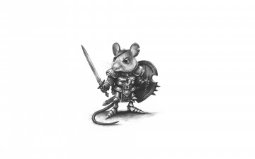 Картинка мышь+рыцарь рисованные минимализм мышь mouse рыцарь воин