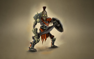 Картинка спартанец+зомби фэнтези нежить щит меч воин зомби спартанец sparta