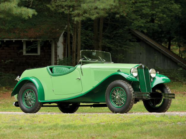 Обои картинки фото автомобили, классика, 1934г, by, march, tourer, special, augusta, lancia, зеленый