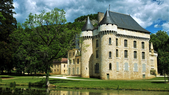 Обои картинки фото chateau de puymartin, города, замки франции, chateau, de, puymartin