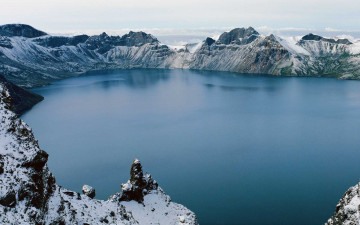 Картинка природа реки озера горы снег озеро