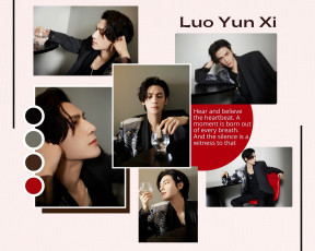 Картинка мужчины luo+yunxi актер коллаж бокал