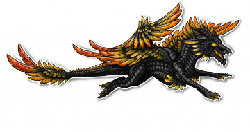 Картинка рисованное животные +сказочные +мифические дракон фон