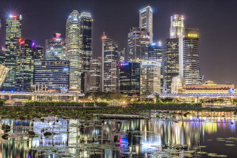 обоя singapore, города, сингапур , сингапур, панорама, небоскребы