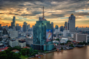 обоя bangkok, города, бангкок , таиланд, небоскребы, панорама