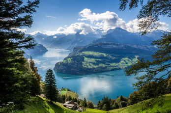Картинка canton+schwyz +switzerland города -+пейзажи озеро горы