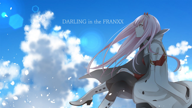 Обои картинки фото аниме, darling in the frankxx, девушка, взгляд, фон