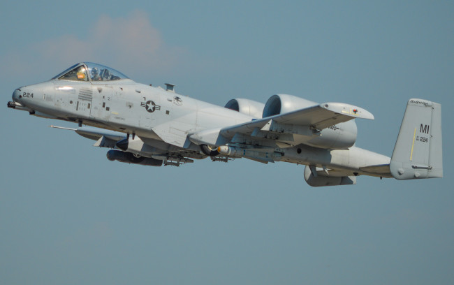Обои картинки фото a-10 thunderbolt ii, авиация, боевые самолёты, ввс