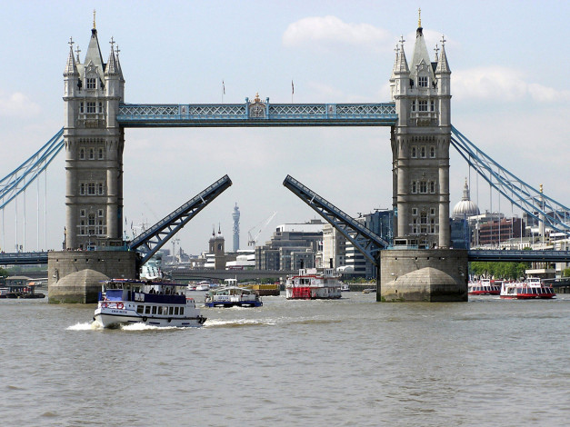 Обои картинки фото мосты, лондона, города, лондон, великобритания