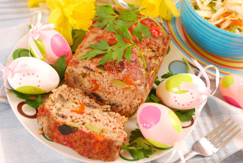 Картинка праздничные пасха праздник праздничный стол яйца