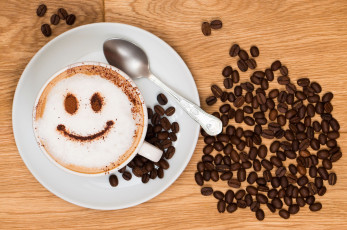 Картинка еда кофе +кофейные+зёрна рисунок зерна капучино
