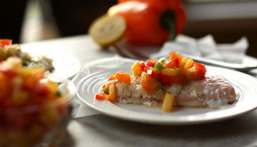 Картинка еда рыбные+блюда +с+морепродуктами ананас сальса сливочно кокосовый лосось