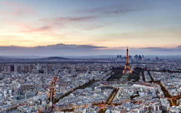 Картинка города париж+ франция город париж закат