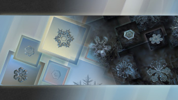 Картинка разное компьютерный+дизайн снежинки коллаж макро