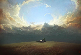 Картинка рисованное -+другое облака дом