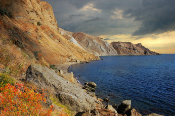 Картинка бухта природа побережье Чёрное море крым