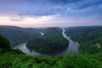 Картинка природа реки озера метлах германия петля саар в метлахе река