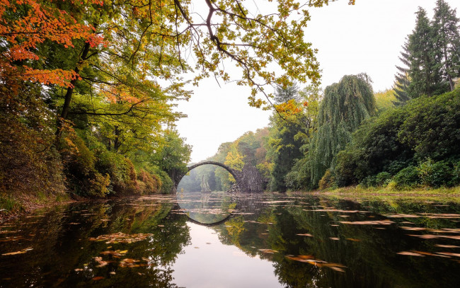Обои картинки фото природа, реки, озера, мост, ракотцбрюке, в, германии, германия, k, Чертов