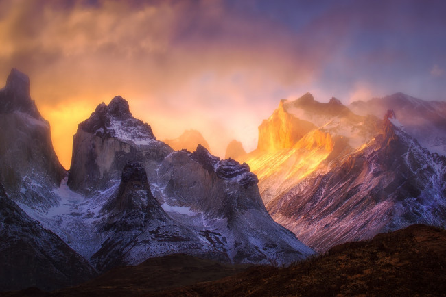 Обои картинки фото природа, горы, краски, скалы, свет