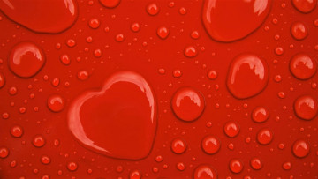 Картинка 3д+графика романтика+ romantics красный капли сердечко