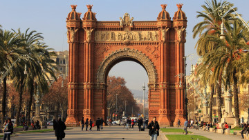 Картинка города барселона+ испания арка