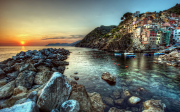 Картинка riomaggiore italy города амальфийское лигурийское побережье италия