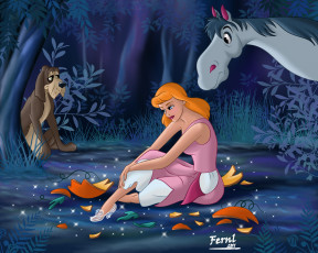 Картинка мультфильмы cinderella лошадь девушка