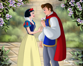 Картинка мультфильмы snow white and the seven dwarfs девушка парень
