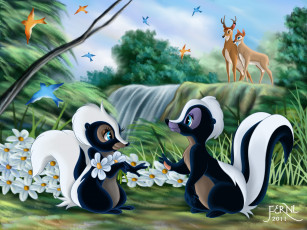 Картинка мультфильмы bambi олени