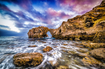 Картинка природа побережье арка скалы тихий океан