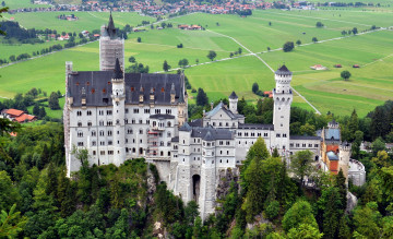 обоя города, замок нойшванштайн , германия, neuschwanstein, castle, bavaria, germany