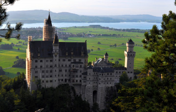 обоя города, замок нойшванштайн , германия, bavaria, germany, neuschwanstein, castle