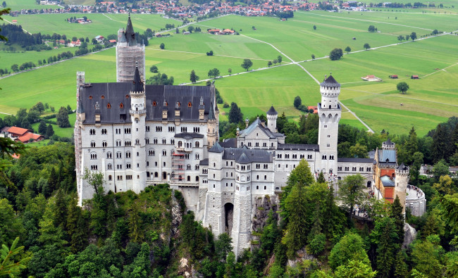 Обои картинки фото города, замок нойшванштайн , германия, neuschwanstein, castle, bavaria, germany