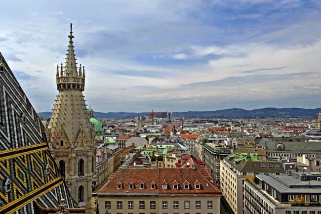 Обои картинки фото города, вена , австрия, панорама
