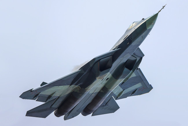 Обои картинки фото t-50 pak-fa, авиация, боевые самолёты, ввс, 5-е, поколение, истребитель, россия