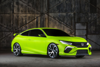 обоя 2015 honda civic, автомобили, honda, civic, салатовый, металлик