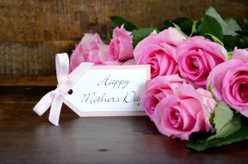 Картинка праздничные день+матери пожелание надпись розы