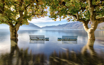 Картинка природа реки озера озеро горы деревья вода