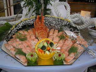 Картинка морские деликатесы еда рыбные блюда морепродуктами