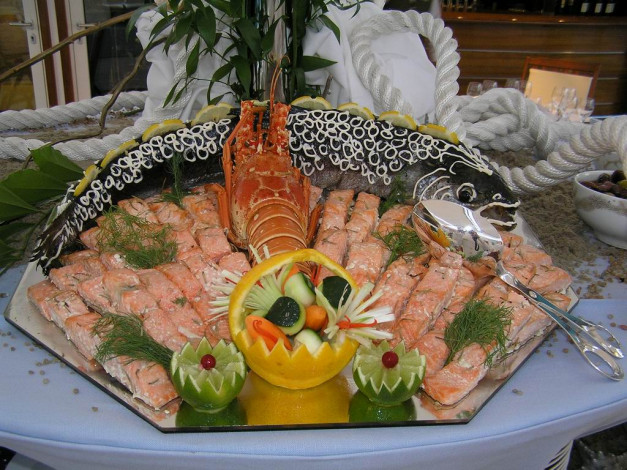 Обои картинки фото морские, деликатесы, еда, рыбные, блюда, морепродуктами