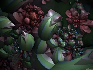 Картинка 3д графика fractal фракталы цвет линии фон узор