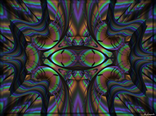 Картинка 3д графика fractal фракталы цвет узор фон линии