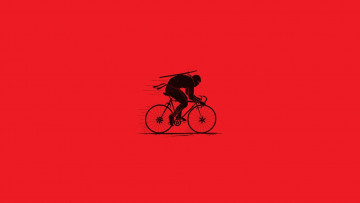 Картинка рисованные минимализм велосипедист