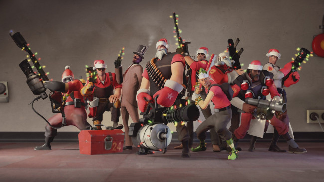 Обои картинки фото видео игры, team fortress 2, christmas