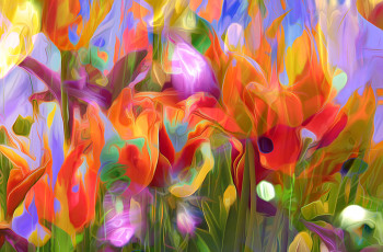 Картинка разное компьютерный+дизайн рендеринг сад лепестки луг цветы