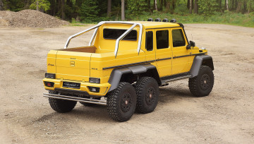 Картинка автомобили mercedes-benz w463 2015г желтый 6x6 g 63 mansory amg