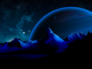 Картинка 3д+графика атмосфера настроение+ atmosphere+ +mood+ вид пейзаж планета