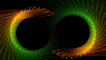 Картинка 3д+графика абстракция+ abstract символ бесконечности из разноцветных волн абстракция