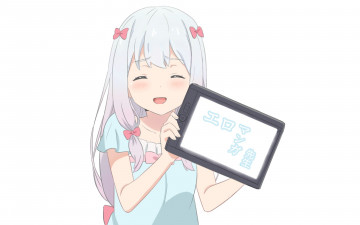 обоя аниме, eromanga-sensei, взгляд, девушка, фон