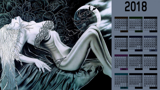 Обои картинки фото календари, фэнтези, женщина